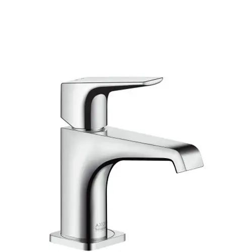 Ein AXOR-Waschtischmischer aus Chrom mit einem Hebelgriff, geeignet für Handwaschbecken. Klare Linien und modernes Design.